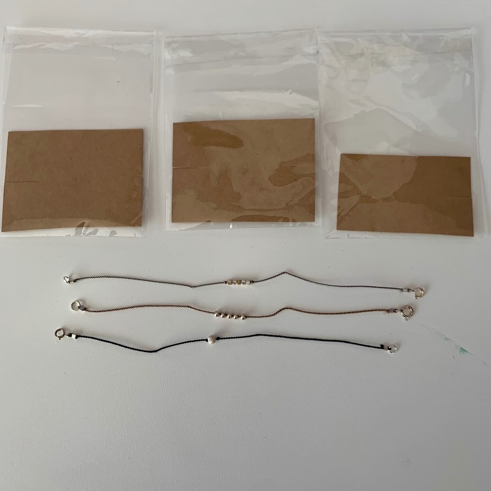 3 String Bracelet Set- NWOT